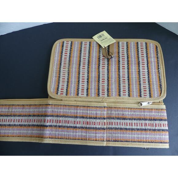 Pier 1 Mendong Shoe Box Zippered Woven Rattan Collapsible NWT Vintage RARE - Picture 12 of 13